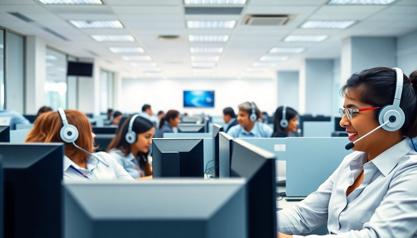 Engaged agents in Tijuana call centers providing professional service in a vibrant office.