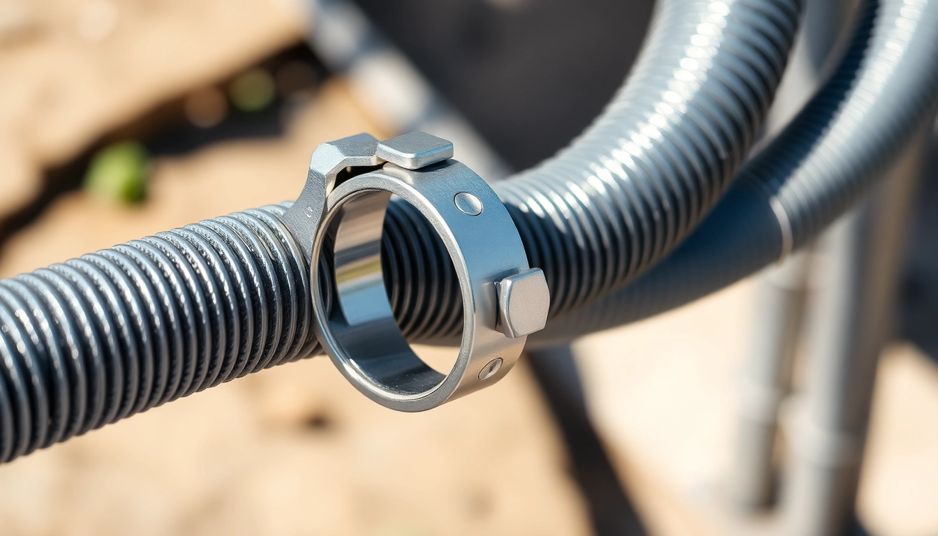 Secure the clamp on hose to ensure a firm connection with its robust stainless steel design.