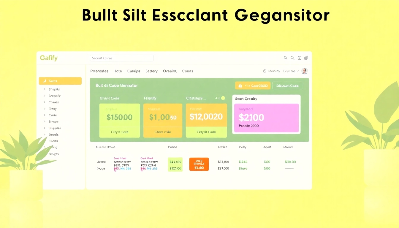 Create and manage shopify bulk discount codes easily with a vibrant Shopify dashboard interface.