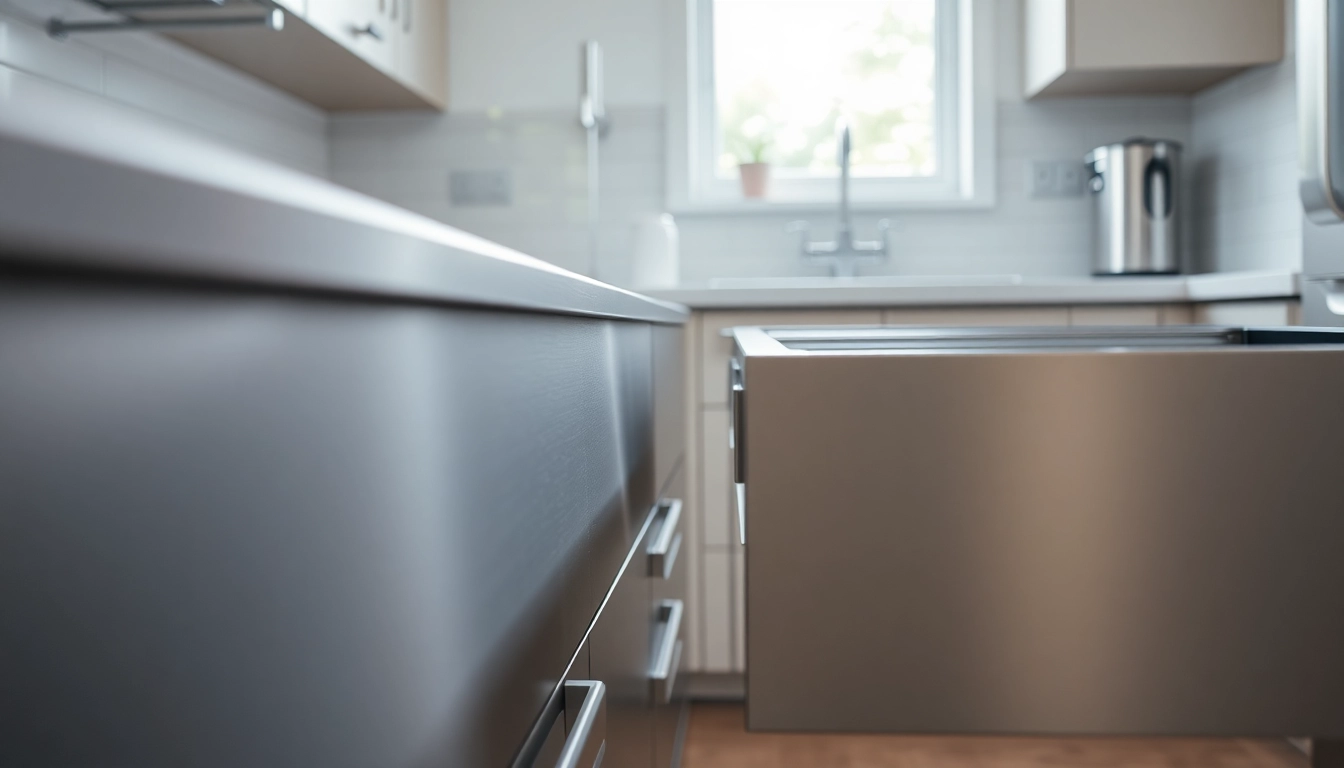 Showcasing a metal drawer system with clean lines and organized contents for efficient storage.