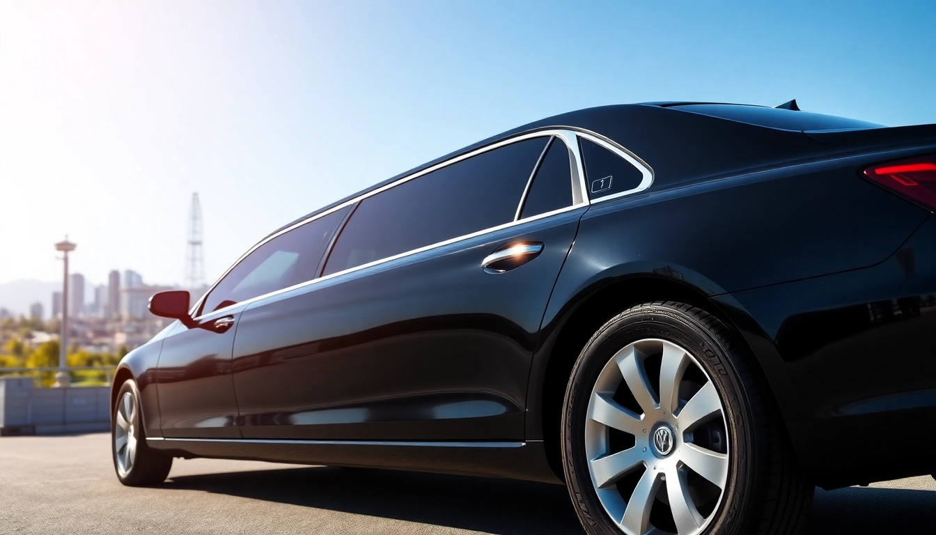 Experience a reliable car service Vancouver airport with a luxury limousine waiting at the terminal.