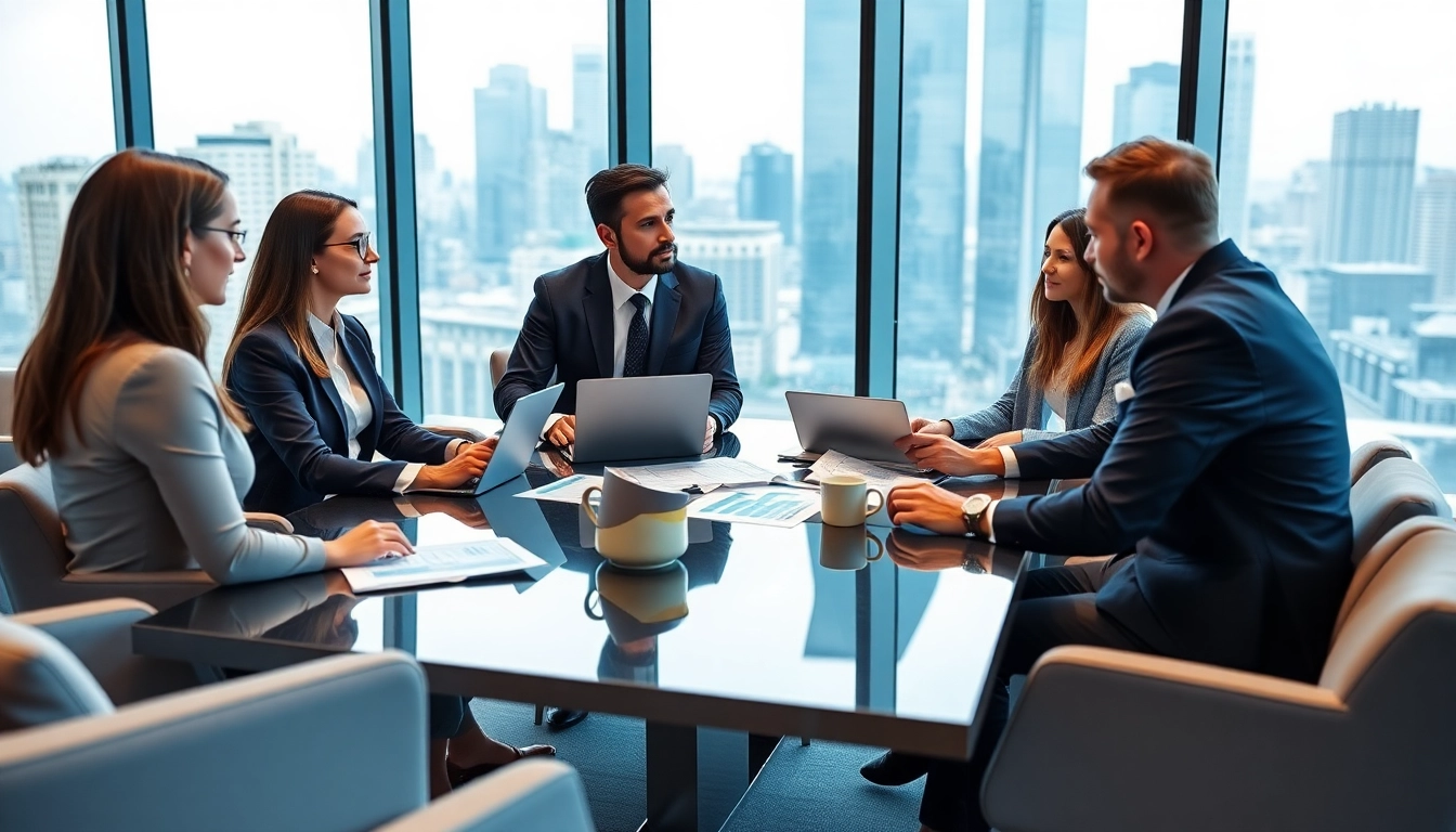 Quickplus Business Consultants engaging in a professional consultation session in a modern office.