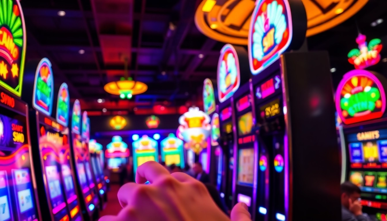 Menangkan permainan judi slot online batman138 dengan suasana kasino yang meriah dan slot yang berkilau.